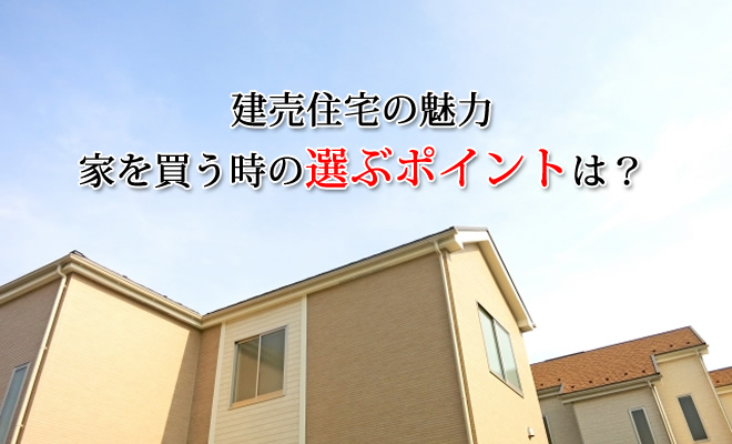 建売住宅の魅力～家を買う時の【選ぶポイント】は？～